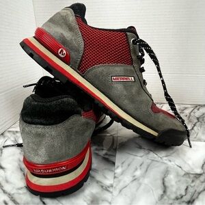Merrel Solo Origins grey and red hiking shoes hikers
